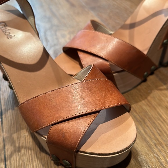 Chloe Leather Platforms - Size 39 - Picture 3 of 8